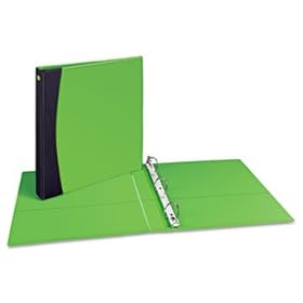 Comfort Touch Durable View Binder With EZ-Turn Ring, 1-1/2 Capacity, Green