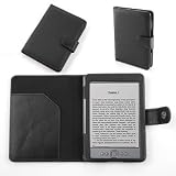 Funda de Cuero Cuero sint�tico (PU) a Medida Case Cover para AMAZON KINDLE 4 pantalla de E Ink de 6" (15cm) EBOOK Wifi 3G Negro