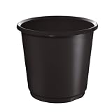 Herlitz 73239 Papierkorb 18 Liter Herlitz schwarz mit Griffrand