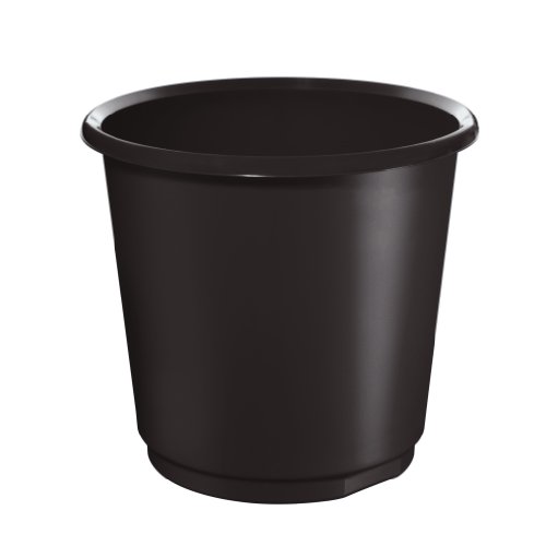 Herlitz 73239 Papierkorb 18 Liter Herlitz schwarz mit Griffrand