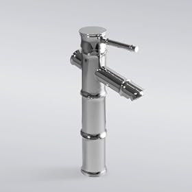 Decor Star BBB01-TC Bamboo Bathroom Lavatory Vanity Vessel Sink Faucet Tall Chrome