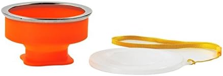 Superproducts Portable Collapsible Non-toxic Silicone Cup For Camping Hiking Trip (orange)