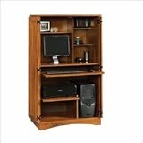 Harvest Mill Computer Armoire In Abbey Oak