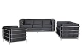 Diamond Sofa - Citadel Sofa Loveseat Chair 3PC Set in Black