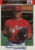 Clemente Alvarez, Scranton/W-B Red Barons - Phillies Affiliate, 1999 Blueline Autographed Card
