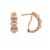18k Rose Gold Fancy 0.19ct Round Diamond Earrings