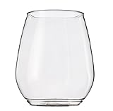 TOSSWARE 18oz Shatterproof Wine and Cocktail Glass - SET OF 12 - BPA-Free Upscale Recyclable/Disposable Plastic Tumblers