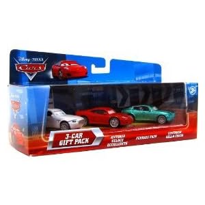 Disney Pixar CARS Movie 155 Die Cast Car with Lenticular Eyes 3Car Gift Pack Antonio Veloce... by