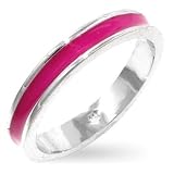 Hot Pink Enamel Ring Sizes 5-10