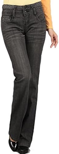 Women's Brief Loose Casual Pants Slim Fit Flare Jeans