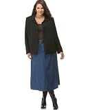 JM Collection Plus Size Swing Jacket & Long Denim Skirt
