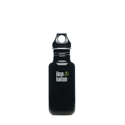 Klean Kanteen Stainless Steel Water Bottle with Poly Loop Cap (18-Ounce, Black Eclipse)