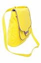 Canary yellow handbag across body bag saddle bag satchel style by Red or Dead