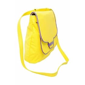 Canary yellow handbag across body bag saddle bag satchel style by Red or Dead