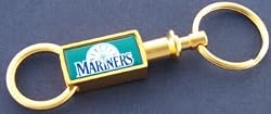 Seattle Mariners Gold Tone Valet Keychain