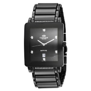Oniss #ON604-MGM1 Men's Prezioso-D All Black Ceramic Collection Watch