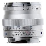 Zeiss Ikon 50mm f/2.0 T* Planar, ZM Lens for Zeiss Ikon & Leica M Mount Rangefinder Cameras, Silver