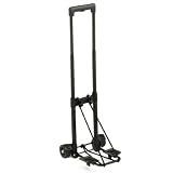 Outdoor Living : Mobile Aluminium Travel Trolley for Luggage/Suitcases  - Black