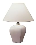 ORE International 608IV 15 Ceramic Accent Table Lamp, Ivory