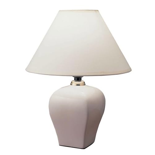 ORE International 608IV 15 Ceramic Accent Table Lamp, Ivory Bedroom