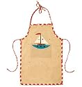Toy Shop Apron with appliquéd boat