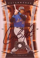 Carlos Beltran, New York Mets, 2005 Fleer Patchworks Autographed Card