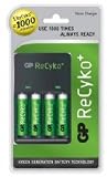 HS GP AR01BSR210B2-UW4 ReCyko Battery charger for 4 AA AAA batteries + 4 2100mAh rechargeable reCyko batteries