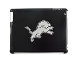 Black Apple iPad 2 Aluminum Plated Back Case Detroit Lions