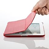 サンワダイレクト iPad2レザーケース フラップ付 レッド 200-PDA038R