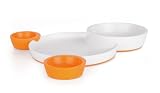 Boon Groovy Interlocking Plate and Bowl - Orange