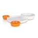 Boon Groovy Interlocking Plate and Bowl Set, Orange/White