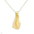 Necklace With 0.70ctw Genuine Sapphires Made in 14K/925 Gold plated Silver Length 18in
