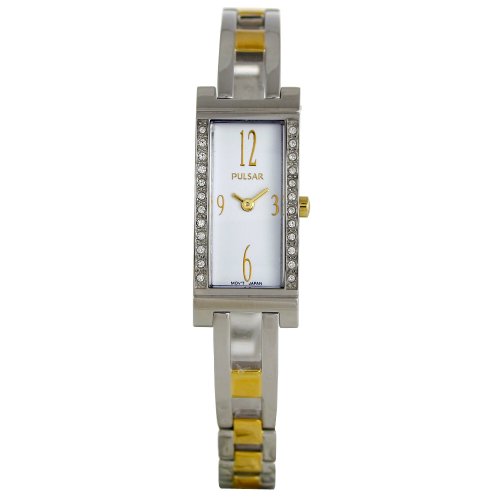 Pulsar Women's White Dial Two-Tone Bracelet Watch #PEG505X