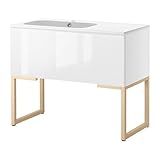 GODMORGON/ NORRVIKEN 洗面台（引き出し×1） S85 / ホワイト バーチト[イケア]IKEA（S89861717）