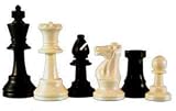 ChessCentral's Imperial Plastic Chess Set with Board and Zippered Chess Piece Pouch