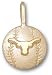 Texas Longhorns Solid 10K Gold Longhorn Baseball Pendant