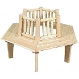 Wrap Around Tree Bench - Small (White Cedar) (24" Center Opening)