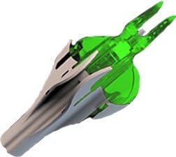 Nocturnal Lighted Nocks Helios S Nock/Fletching Combination (3-Pack), Green