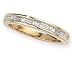 18ct 0.30ct Baguette and Brilliant-cut Half Eternity Diamond Ring