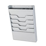Buddy Products Task File Organizer Rack, 4 Pockets, Steel, 2 x 19.75 x 13.5 Inches, Platinum (0841-32)
