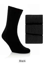 3 Pairs of Non Elastic Cotton Rich Socks with Silver Technology