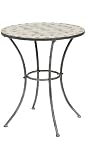 Siena Garden Fiore Tisch 60cm rd.sw/si Gest.:Eisen/Mosaik-Optik