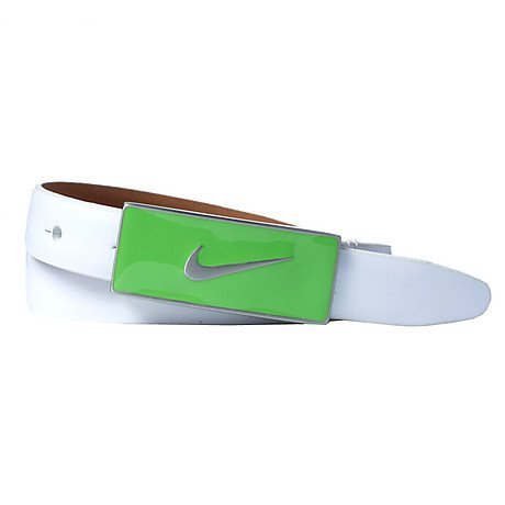 Nike Unisex G&uuml;rtel GOLF SKINNY, white/sprinter green, L