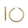 14k Yellow Gold Large Twisted Cable Hoop Earrings, 3mm thick x 30mm diameter, Hypoallergenic