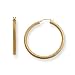14k Gold Large (L) Corrugated Round Design 30mm Hoop Earrings, Hypo-Allergenic