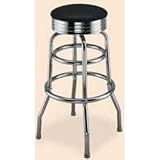 Richardson Seating 1971CH GRADE 4 Retro Backless Bar Stool Swivel Se