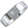 Baguette Diamond, 14K White Gold. Diamond Comfort-Fit Wedding Band