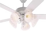 Craftmade Fans CXL52W 52 CXL Traditional Energy Star Textured White Ceiling Fan w/ B552P-W Blades