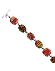 Sterling Silver Kung Sei Bead Bracelet QH1989-8"