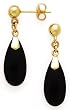 14K DANGLE BLACK ONYX EARRINGS